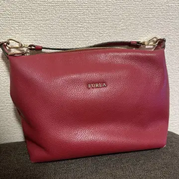 FURLA 레드 빨간색 가죽 핸드백 훌라 브랜드