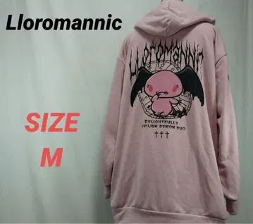 Lloromannic 로로마닉 후드티 오버 사이즈 핑크 M