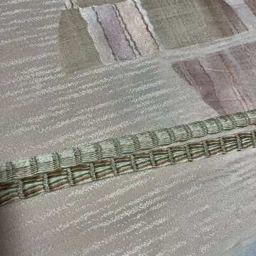 베이지 허리띠 옅은 핑크 오비 장식 천 세트