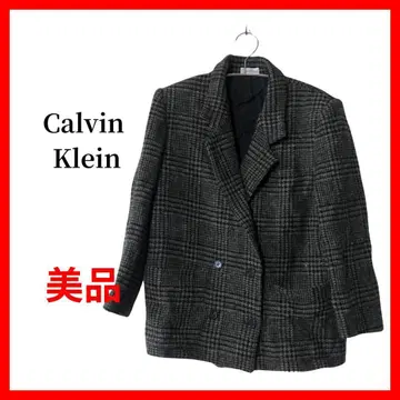 CALVIN KLEIN 캘빈클라인 피 코트 체크 B1302