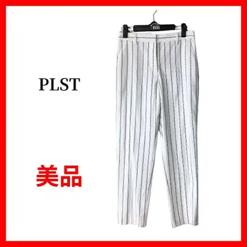 PLST 플라스테 스트라이프 린넨 슬랙스 B1384
