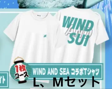WIND AND SEA 콜라보 T셔츠 화이트 2장 ( M, L )