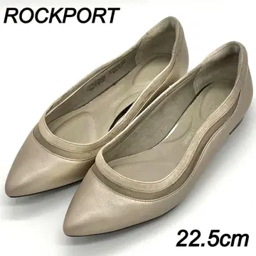 ROCKPORT 22.5cm 가죽 플랫 스틸레토 베이지
