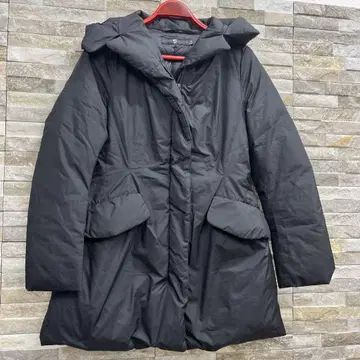 UNIQLO J 블랙 다운 자켓 이너 베스트, 후드 부착