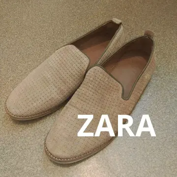 ZARA 스웨이드 슬립온 로퍼