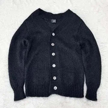 모헤어 샤기 가디건 블랙 CABANE de ZUCCA M 사이즈