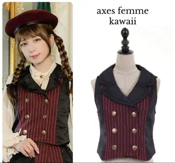 새상품급 axes femme kawaii 엑시즈팜 베스트 보르도 계열