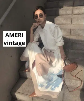 AMERI MARY PAINTING FLARE SKIRT