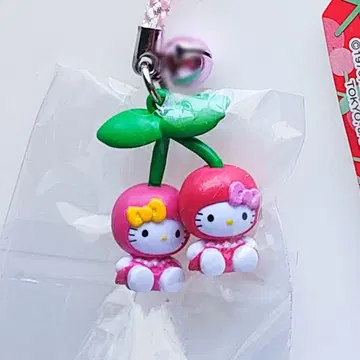야마가타 한정판 체리 지역 한정 키티 미미이 끈 장식 방울 키링