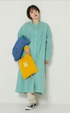 프릭스스토어 밴드 카라 셔츠 원피스