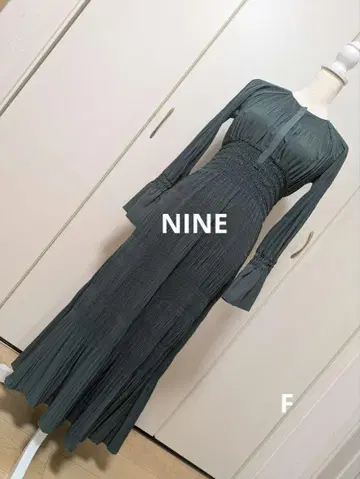 26,400엔 택 포함 새상품 NINE 나인 미 라인 롱 원피스 F