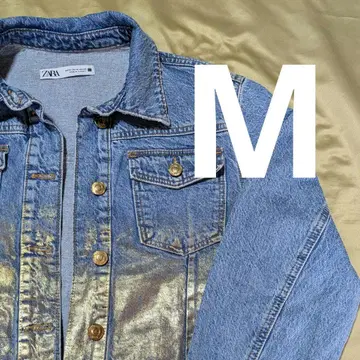[새상품급 M] ZARA 데님 블루 크롭 자켓