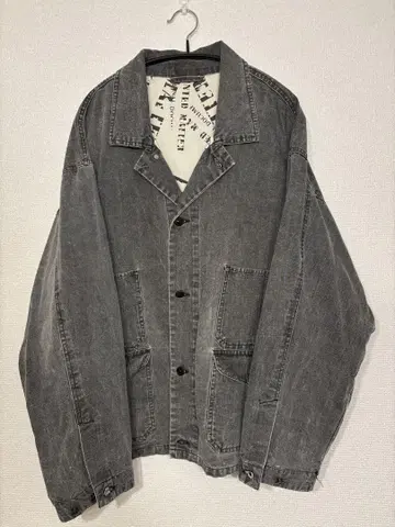 블랙 데님 자켓