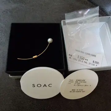 새상품 SOAC 담수 펄 한쪽 귀걸이 골드