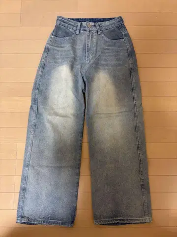 와이드 레그 데님 팬츠 라이트 블루