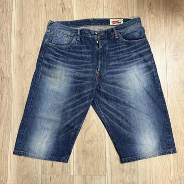 [ 레어 ] EVISU 에비수 시오타니 브라더스 데님 하프 팬츠