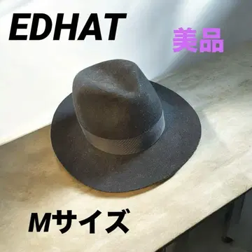 [ 새상품급 ] EDHAT 울 중절모 블랙 M 포마드 가드