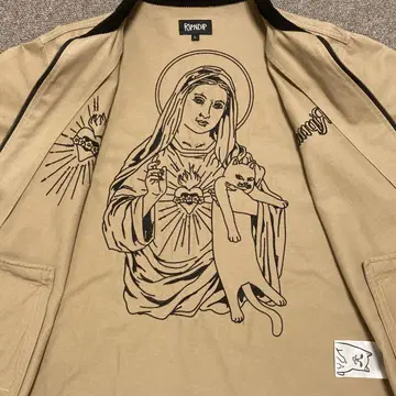 RIPNDIP MOTHER MARY WORK JACKET(TAN) L