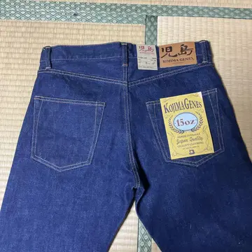 미사용 코지마 청바지 15oz 셀비지 지퍼 플라이 슬림 RNB-102S