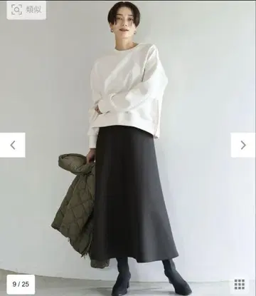 BEAUTY FORM JERSEY 세미 플레어 스커트 UNFILO