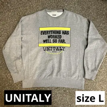 유니타리 메시지 맨투맨 size L 그레이