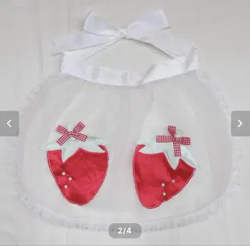 나일 퍼치 NILE PERCH 오간자 에이프런 딸기
