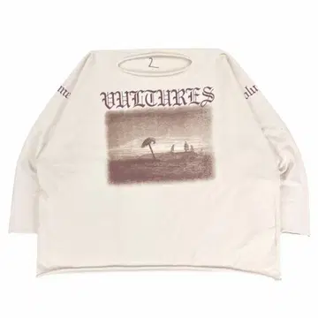 Kanye West Vultures 긴팔 T셔츠 사이즈 2
