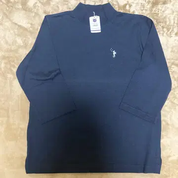 새상품 FUKUZO 하이넥 티셔츠 7부 소매 네이비 M 사이즈