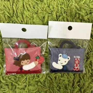 [ 완판템 ] 파미리아 데님 백 모양 스트랩 2개 세트 귀여운 참