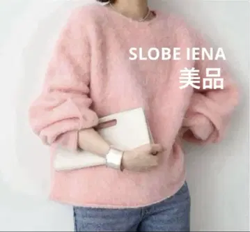 [ 새상품급 ] SLOBE IENA 모헤어 샤기 니트 풀오버 핑크