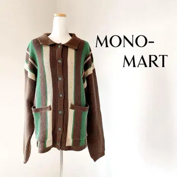 [ 새상품급 ] MONO-MART 리브 스트라이프 가디건
