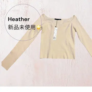 Heather 리브 니트 상의 아이보리 F 사이즈 택 포함 새상품