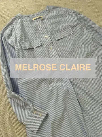 MELROSE CLAIRE 멜로즈 클레르 스트라이프 블루 원피스