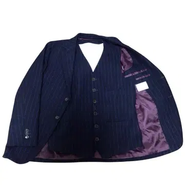 THE SHOP TK 스트라이프 테일러드 자켓 베스트 2P M