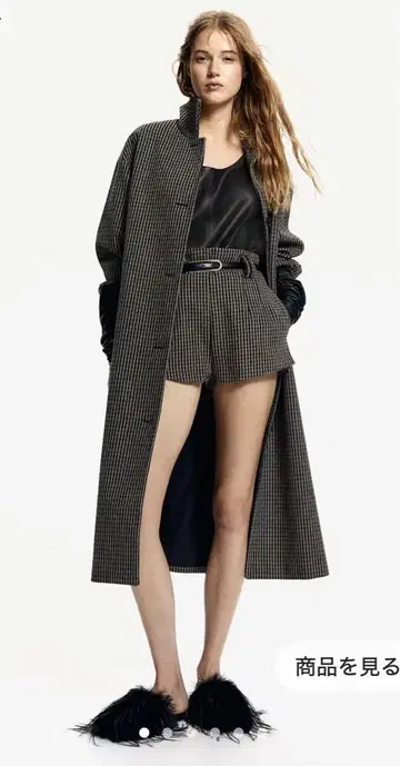 [ H&M 체크 코트 ]