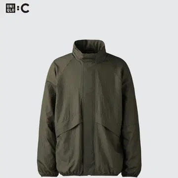 완판템! 새상품급! UNIQLO C 라이트웨이트 스탠드 블루종 L 올리브