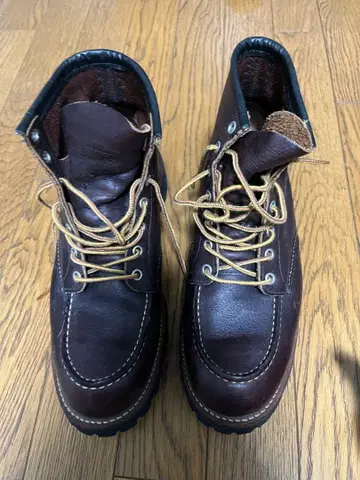 다크 브라운 가죽 하이컷 부츠