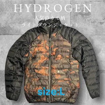 HYDROGEN 카모 무늬 라이트 다운 자켓 L