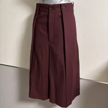 택 포함 미사용 [ ZARA ] 와이드 팬츠 버건디 L 사이즈