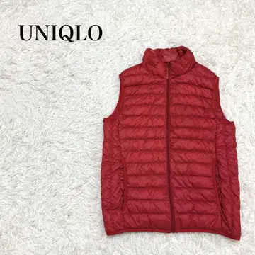 유니클로 UNIQLO 울트라 라이트 다운 베스트 경량 충전솜 집업 빨간색