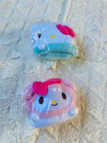 산리오 키티 마이멜로디 루프 달린 타월 2세트