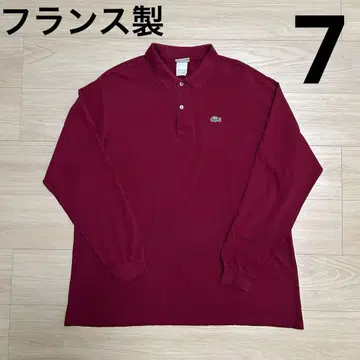 [ 프랑스제 ] 80s LACOSTE 긴팔 피케 셔츠 7 프레라코 보르도