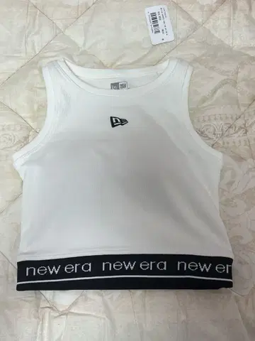 택 포함 미사용 새상품 new era 화이트 탱크탑