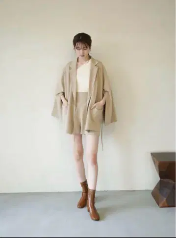 eaphi waist rope slit jacket