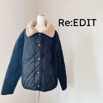 Re:EDIT 블랙 퀼팅 자켓