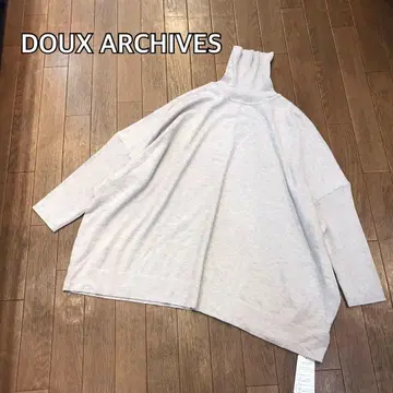 DOUX ARCHIVES 하이넥 드롭 숄더