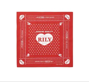 RILY 하트 로고 반다나 레드