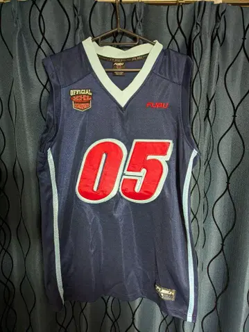 FUBU 탱크탑 네이비 게임 셔츠