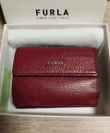 FURLA 훌라 버건디 3단 폴더형 지갑