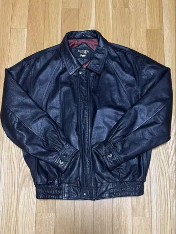 블랙 가죽 싱글 라이더 자켓